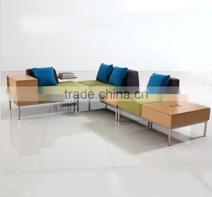Free style modern simple stainless steel on sale fabric sofa high fashion project furniture office living room sofa