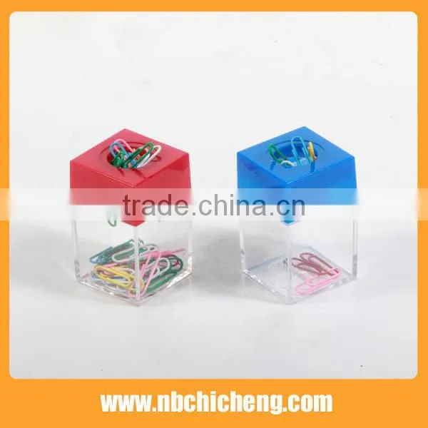 Plastic Paper Clip Box Square PS Paper Clip Box Paper Clip Assortment
