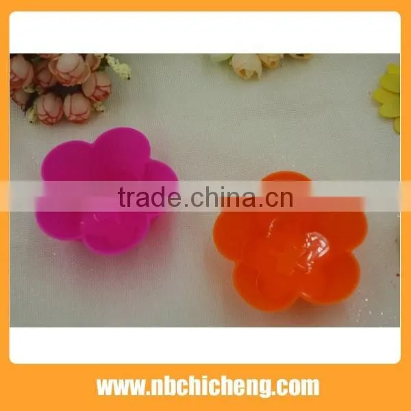 6 Pcs Silicone Egg Tart Mould, Flower Silicone Cake Mould, Silicone Cupcake Molds
