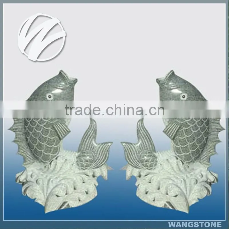 Garden Decorative Lifelike Granite Fish Statue