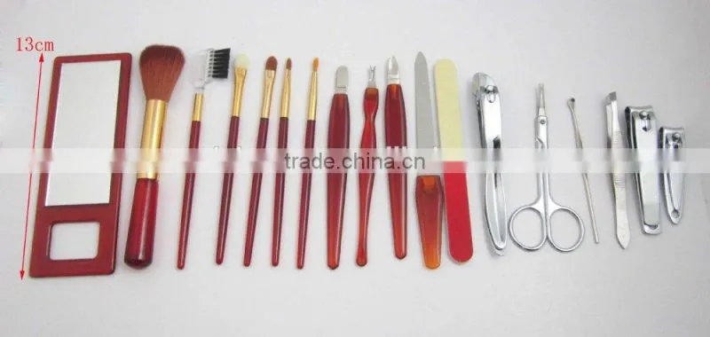 Popular 18pcs Manicure Pedicure Kit And Cosmetic Brush
