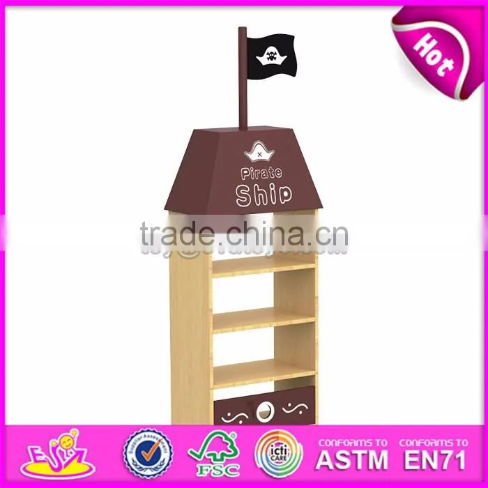 New style preschool storage shelf wooden kids indoor playhouse W08C187-S