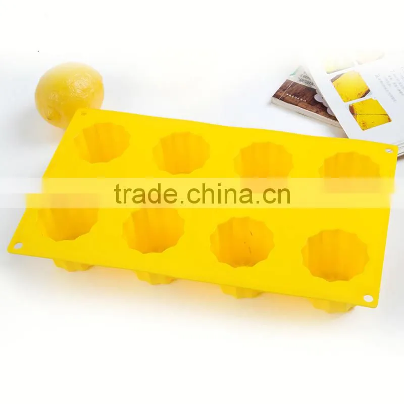 8 Round Silicone Cake Baking Mold Biscuit Chocolate DIY Mold