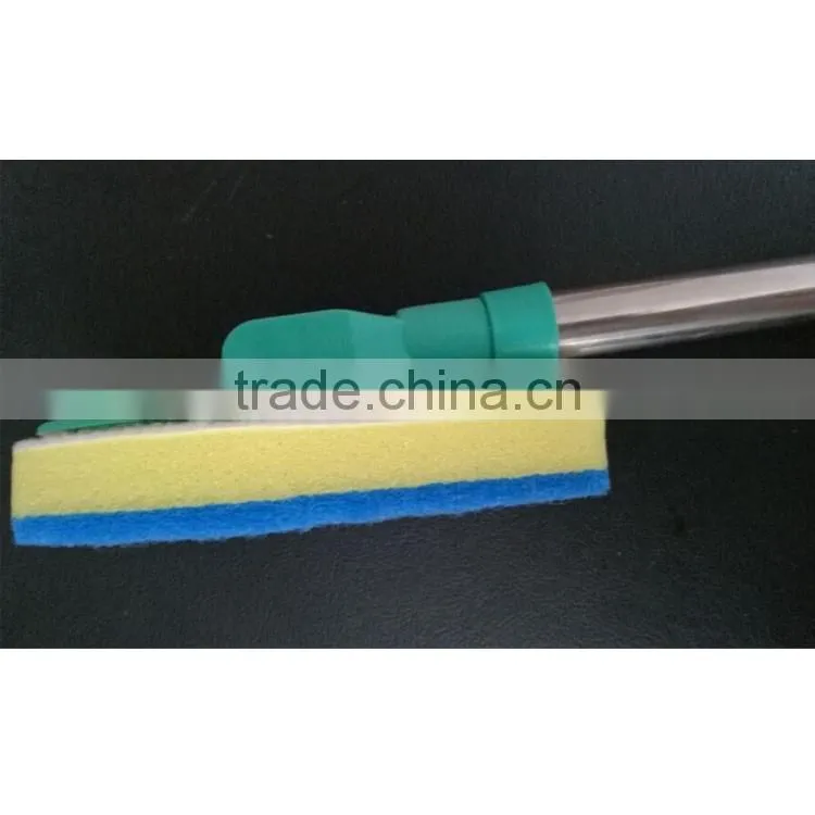 2017 hot sale amazon 3 in 1 angled pad shape mop sponge cleaning brush clean reach