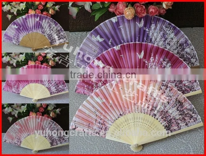High-grade bamboo ladies silk hand fan