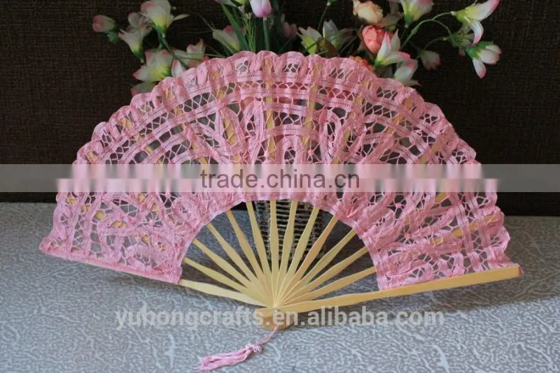 Factory price wholesale wedding lace fan