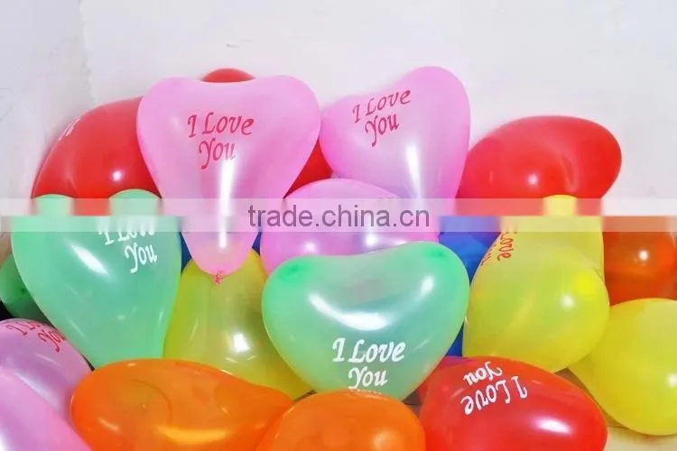 Wedding Balloons Decoration Wholesale Heart Shape I Love You Latex Free Balloon Printed Balloon Wholesale
