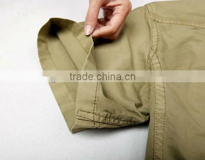 Men's spring & summer 100% cotton breathable short-sleeved tactical shirts