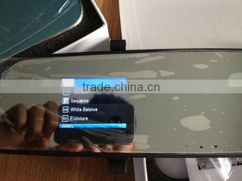 Car black box Super slim dashboard video recorder 2.7TFT LCD Night Car HD DVR Rearview Mirror vehicle traveling data recorder