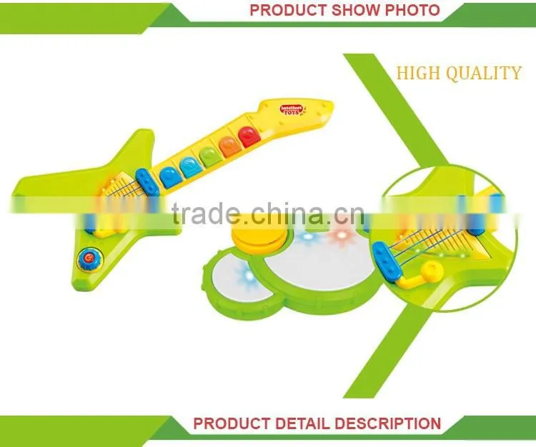 Hot selling b/o musical instruments guitar toy electric drum kit