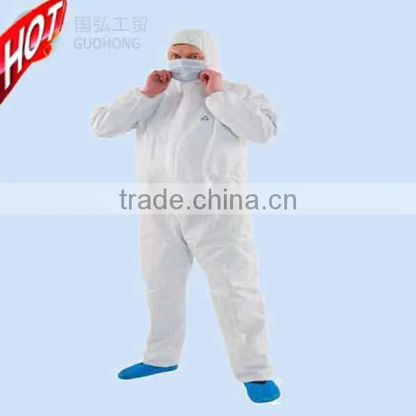 disposable microporous coverall,disposable coverall with hood for safety,microporous coverll with elastic cuff and ankle