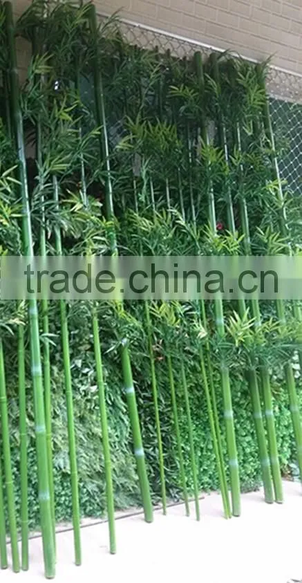 hign qulaity new green Chinese plastic outdoor decor artificial lucky bamboo poles fence plants