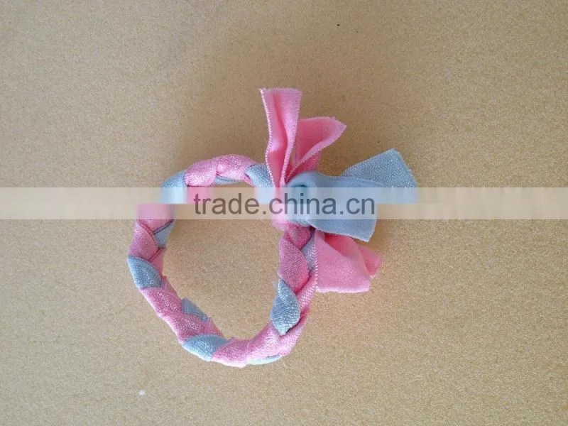 fabric cloth Bracelet with polymer clay flower charm, gold teapot charm silk cloth Bracelet new design fabric bracelet