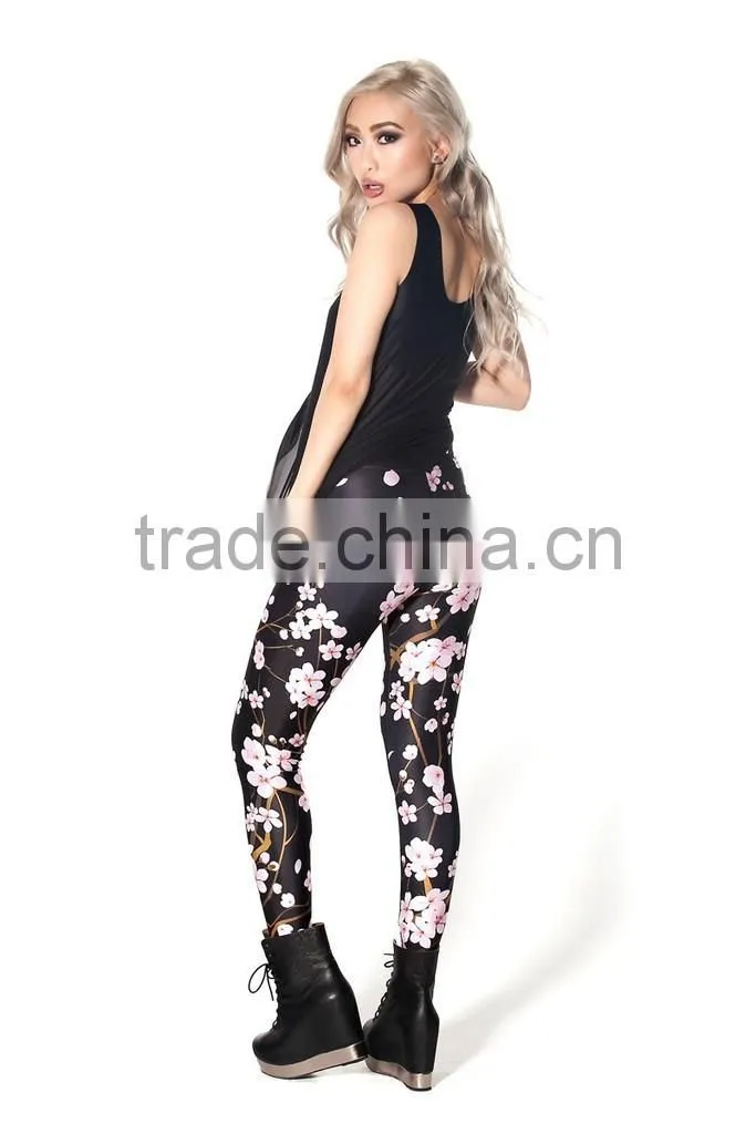 New Fashion Women leggings flowers Printed color legins leggins pant autumn summer legging for Woman trousers