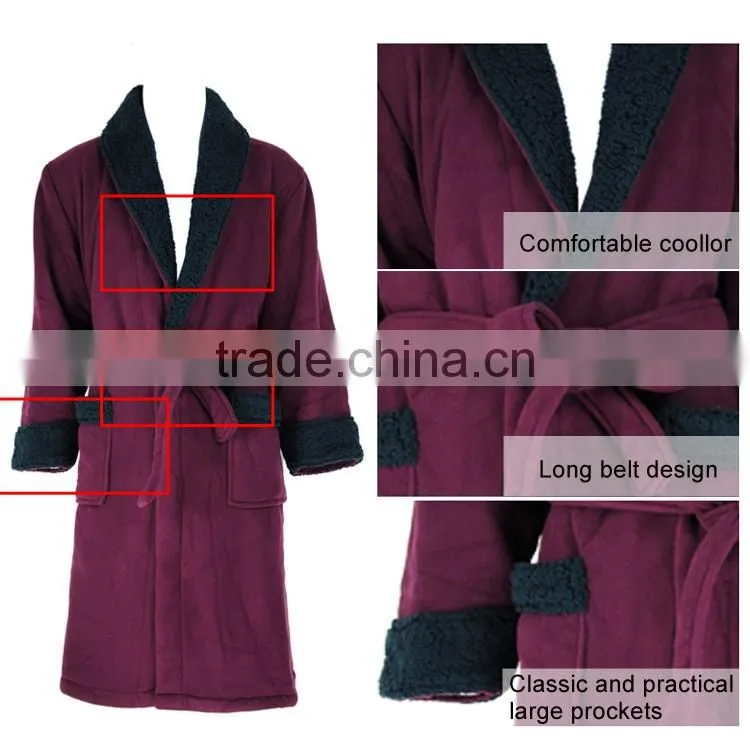 Trendy Design High Quality Mens Polyester Bathrobe