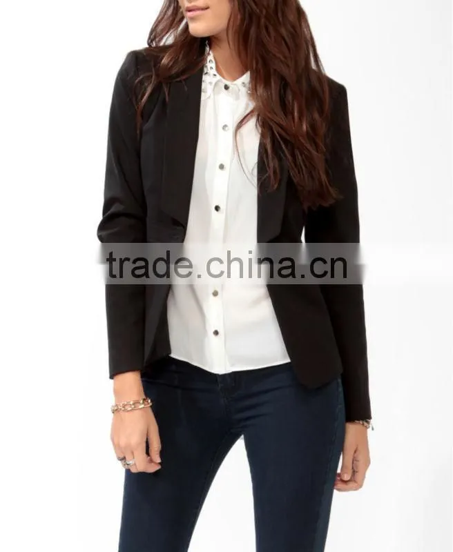 Faceted Single Button Blazer