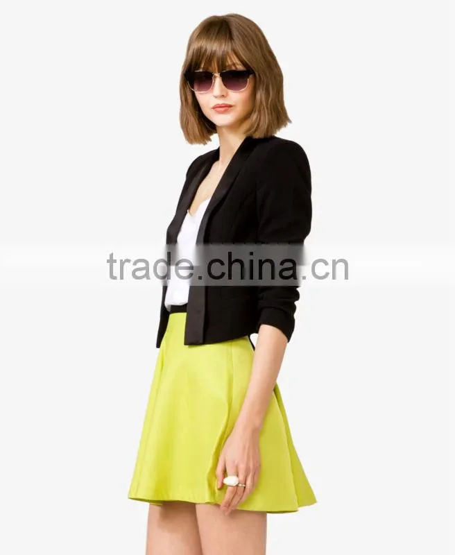 Open Tuxedo Lapel Blazer
