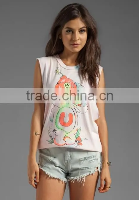 sexy born to run printed sleeveless tank top