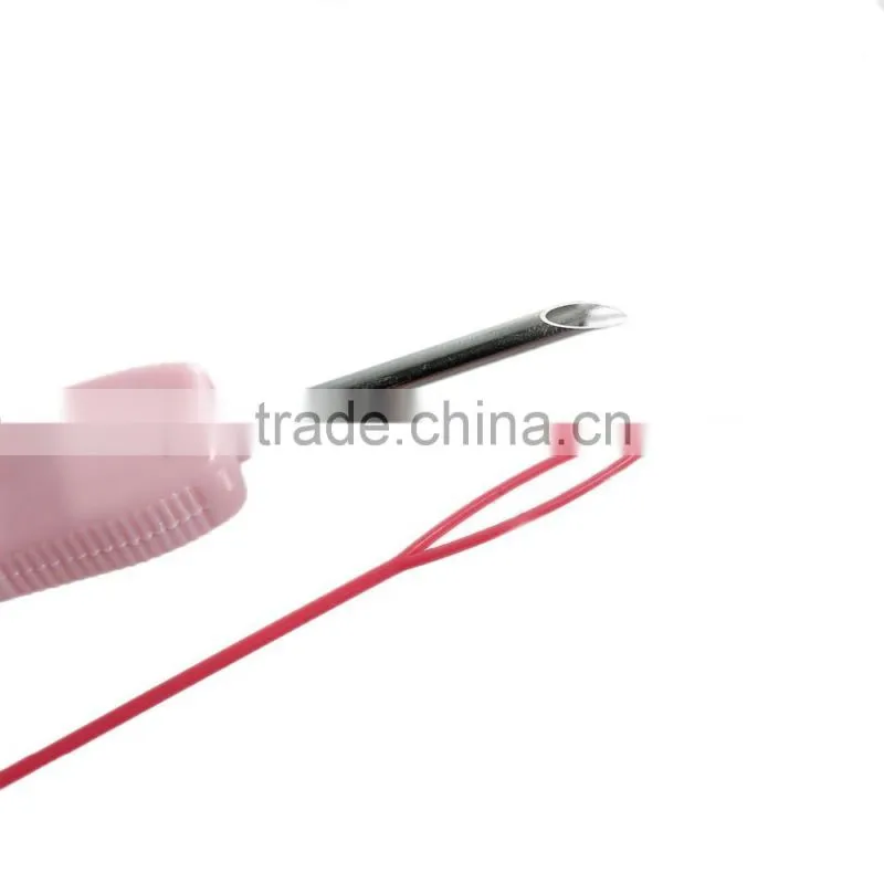 Stainless Steel Crochet Hook With Plastic Pink Handle 13.5cm x 1.8cm 15.6cm x 1.8cm, 1 Set