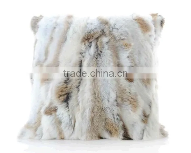 2017 New Collection Grass Rabbit Fur Cushion/OEM