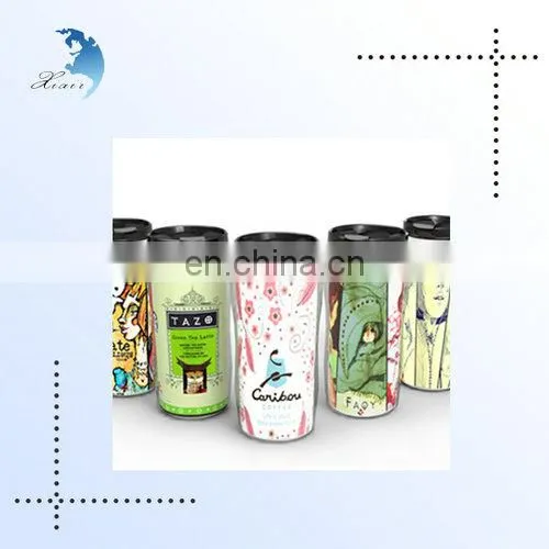 Screen Printing Promotional Clear PVC Travel Mug For Business Gift