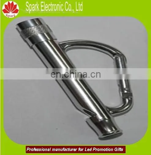 high quality LED carabine flashlight with companss keychain