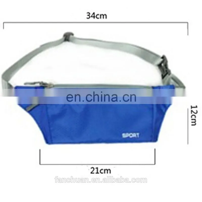 Purple Color Unisex Waterproof Nylon RFID Money Pouch Belt