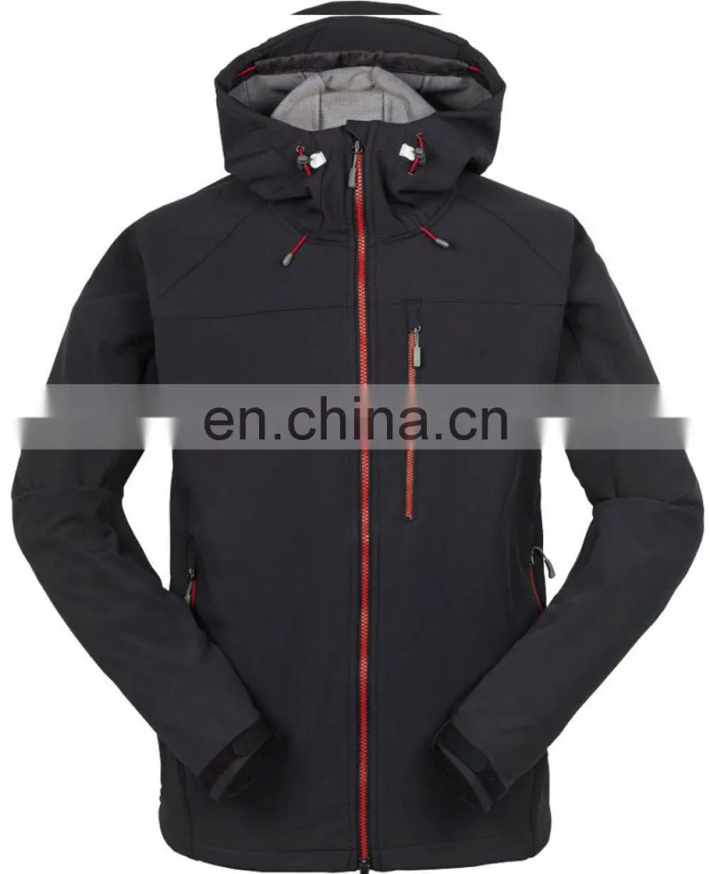 men's hooded softshell jacket