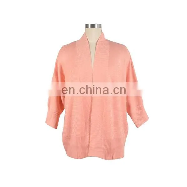 Spring Women Dolman Sleeve Long Cardigan Sweater Coat Without Buttons