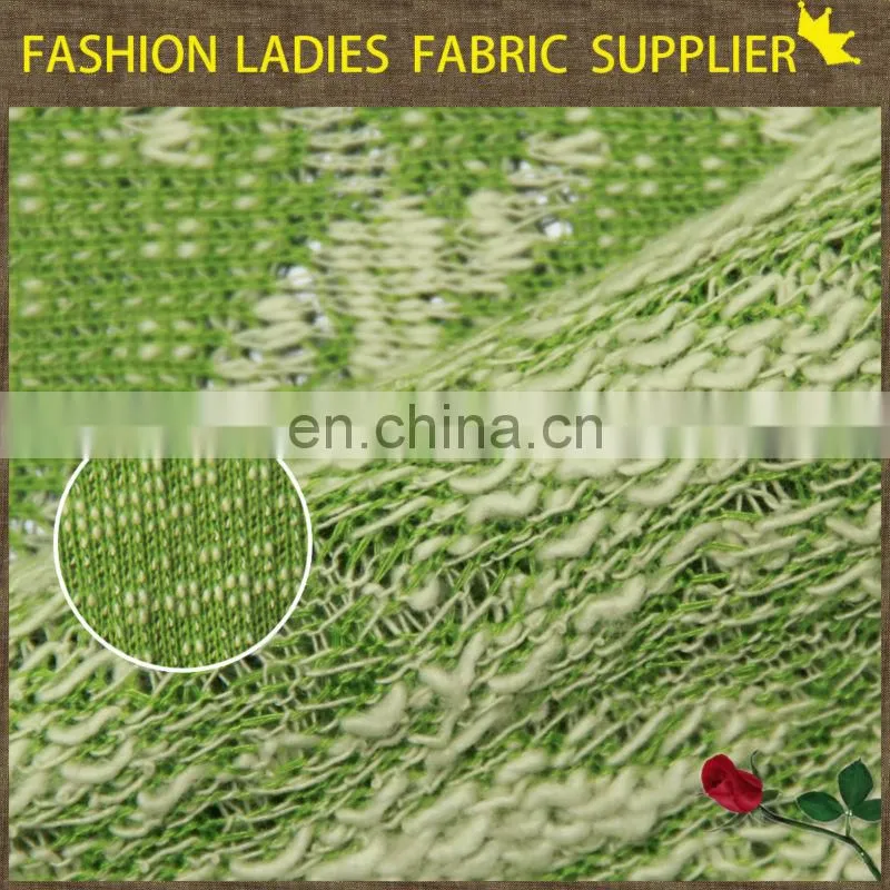 metallic knitted fabric made in china brushed knit fabric high quality jacquard knitting soild fabric