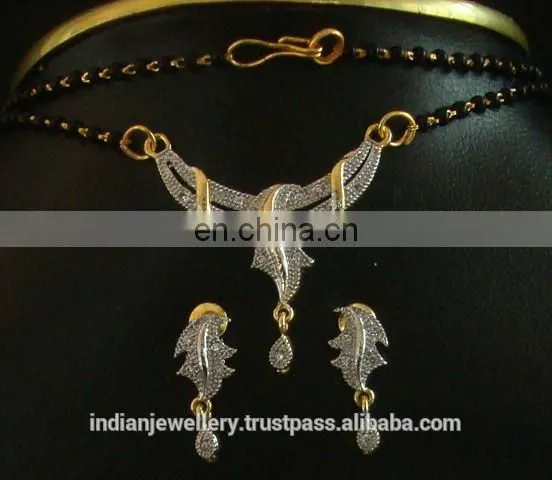 Cubic zircon pendant necklace exporter, wedding pendant necklace manufacturer