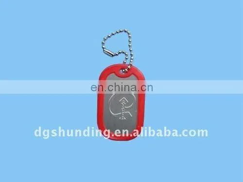 Metal tag with keychain