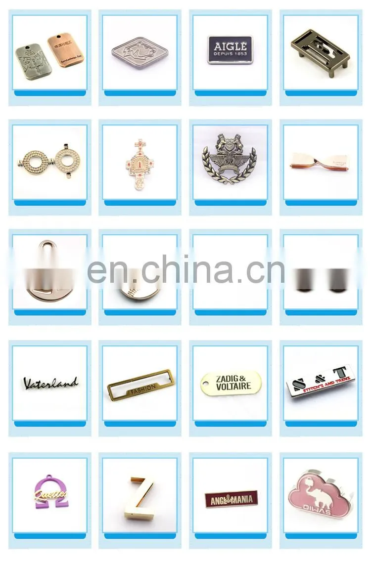 High Quality Engraving Metal Label Brass Logo Plate Handbag Engravable Tag