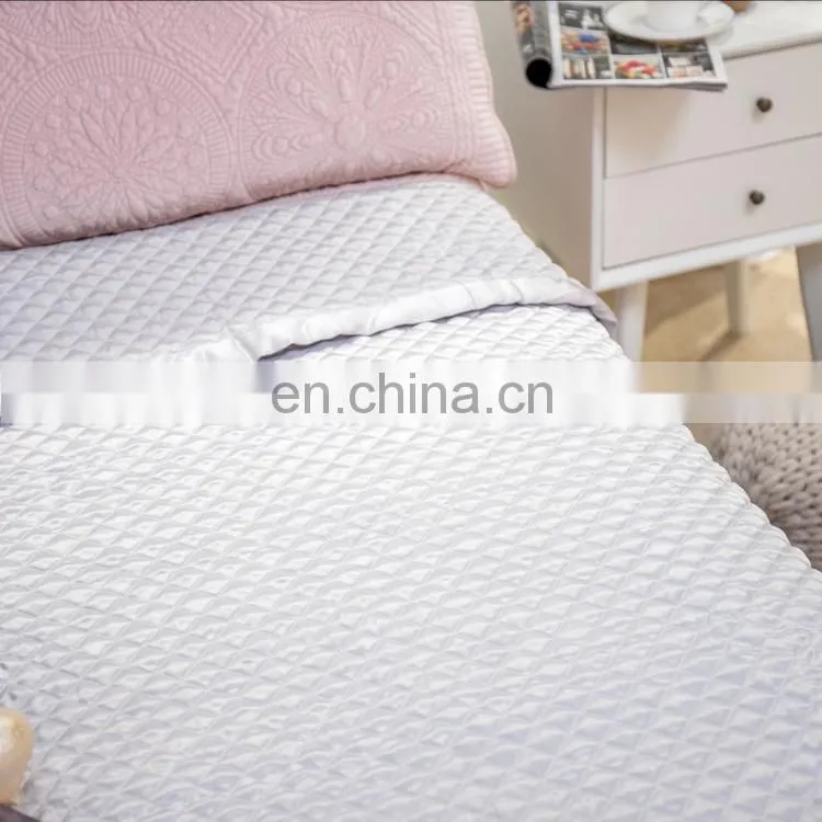 Home Fashion Designs diamond pattern bedding bed sets/quilt set Bedspread and Coverlet in Solid Colors