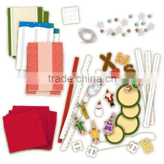 Paper craft Winter Christmas Happy Holidays DIY Greeting Card Making Box Set