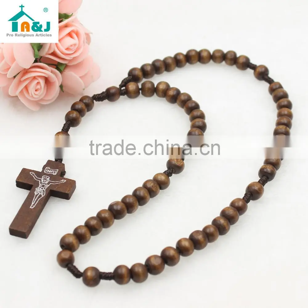 Eco-Friendly Material children's wood rosary Factory wholesale