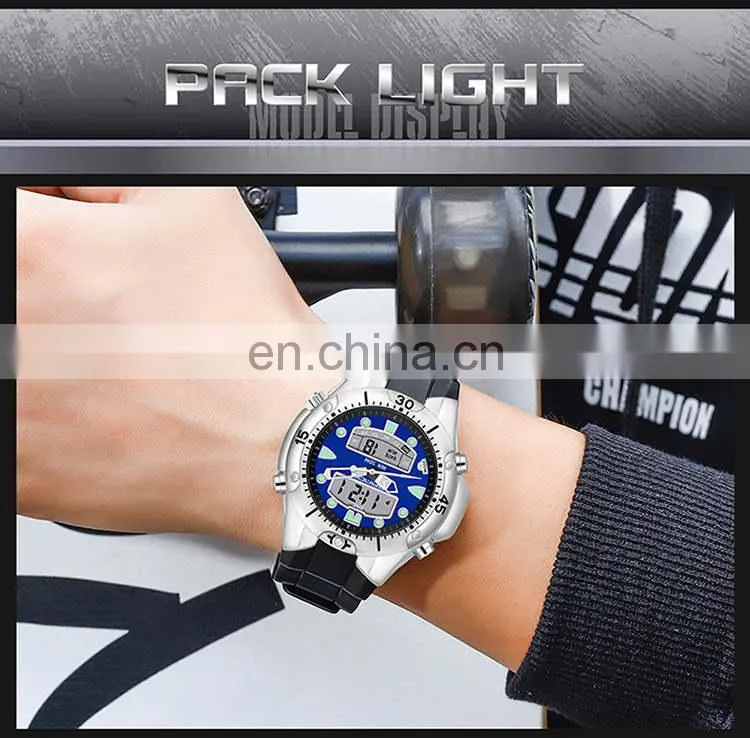 Sanda 3009 New Design Men LED Digital Watch Functional Waterproof Sport Watches Hip Hop