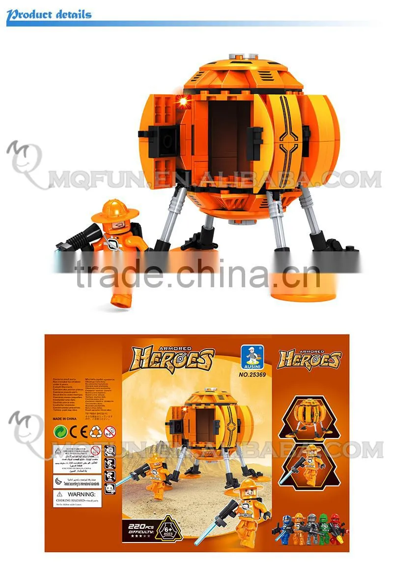 Mini Qute outer space robot machine aircraft super hero action figure plastic models building block educational toy NO.25369