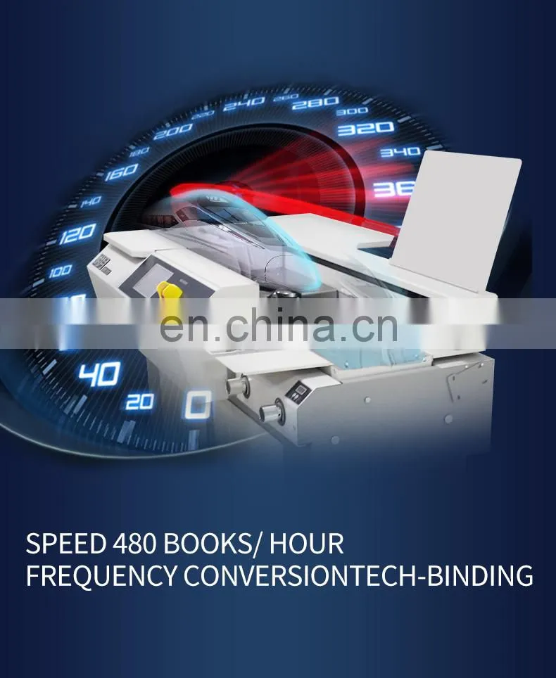 Efficient notebook glue binding machine commercial glue wire binding machine durable book binding machine with high quality