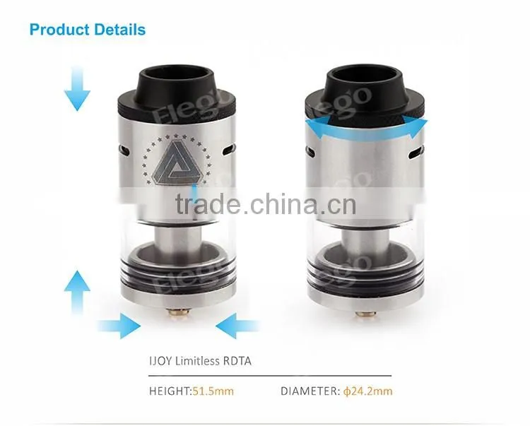 Crazy Selling IJOY Limitless RDTA, Innovative Variable Color with Temp IJOY Limitless RDTA