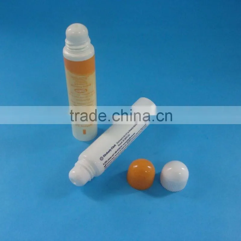 PE plastic tube for gel,cosmetic plastic tube with screw cap
