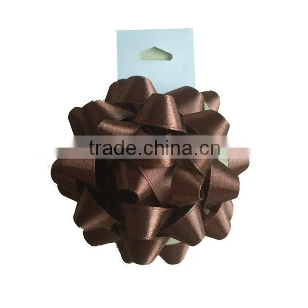 Gift Deluxe Fancy PET Bow For Festive Decoration Package/Matte Metallic ribbon star bow/holiday decortion star bow
