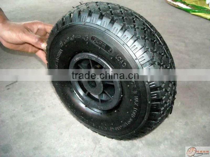 400-4 pneumatic rubber wheel with steel rim