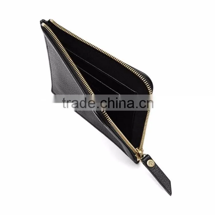 Fashion leather zip coin purse high quality cow leather coin pocket