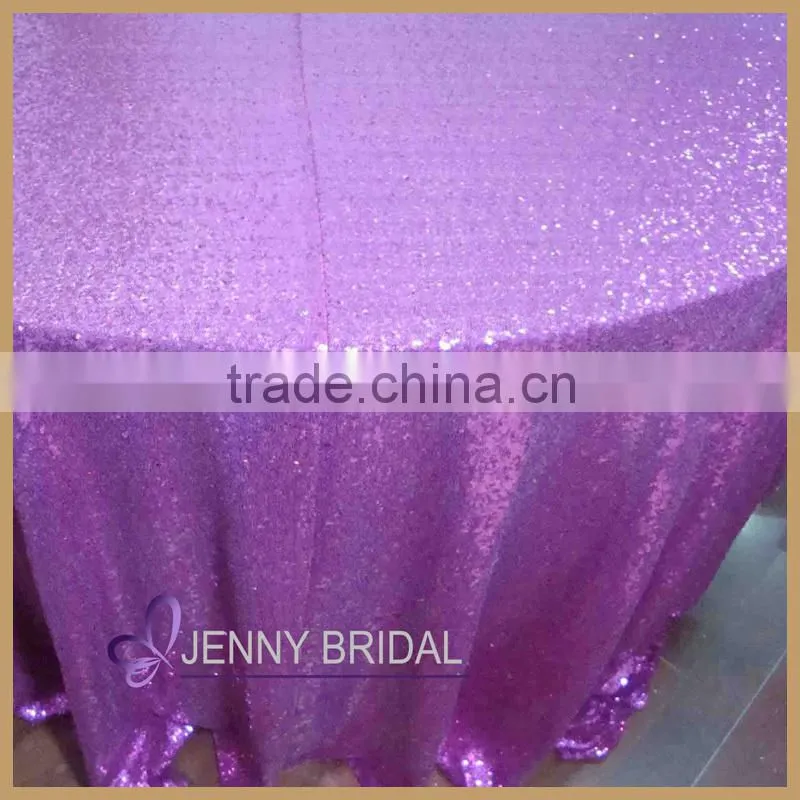 SQN#21 elegant decoration light purple sequin high bar cocktail table cloth for wedding