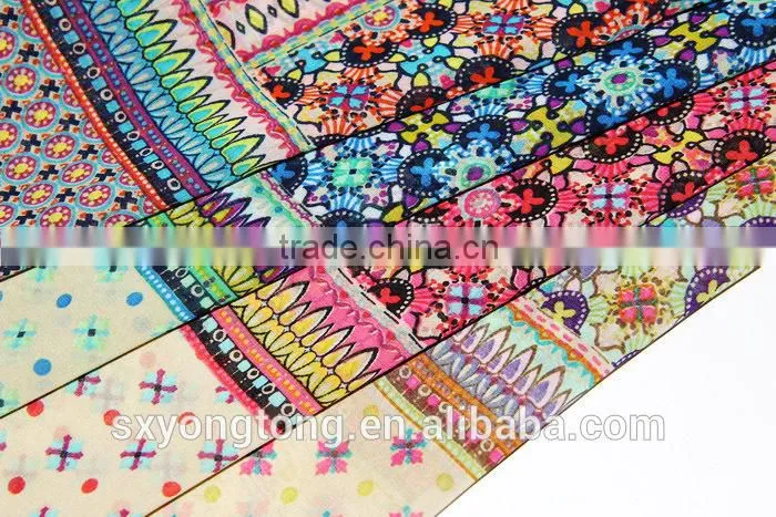 printed floral chiffon fabric with print for woman's garment