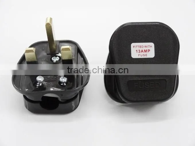 Top Convenience AC 3-Prong UK Rewirable Plug power cord UK plug with fuse