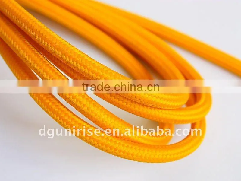 all kinds of colour textile braided power cord cable cordset