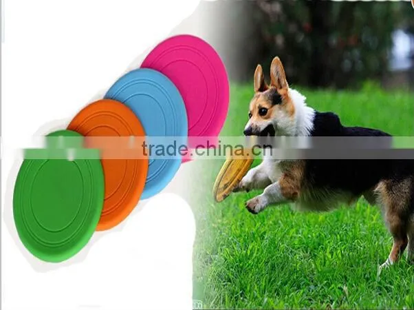 soft silicone frisbee rubber toys for dog promotional toys