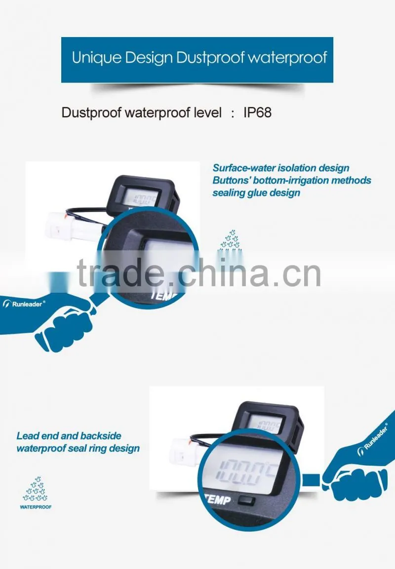 Digital Waterproof Temperature Meter Thermometer Used For Engine Generator Motor Snowmobile Lawn Mower ATV Motorcycle